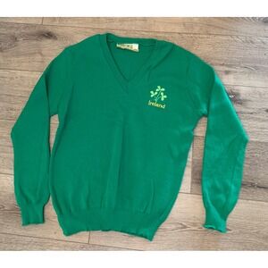 Irish St. Patrick Knitwear CottageCore Embroidered Shamrock Festive streetwear
